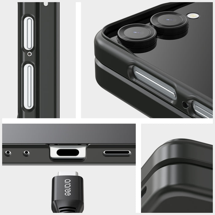 Калъф Araree Aero Flex R East-Grip Ring за Samsung Galaxy Z Samsung Flip7, черен