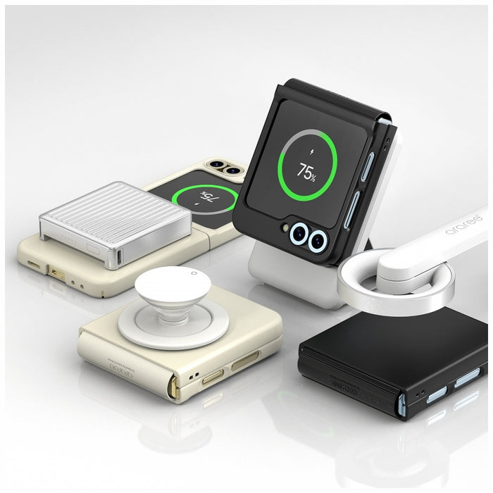 Калъф Araree Aero Flex M MagSafe за Samsung Galaxy Z Fold / Z Flip FE, кремав