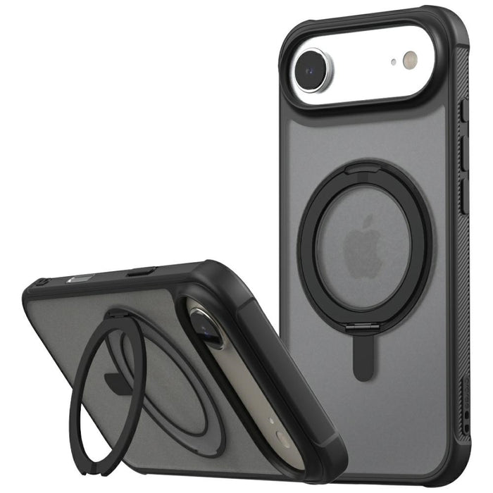 Калъф Araree Duple M Stand MagSafe за iPhone Air, черен