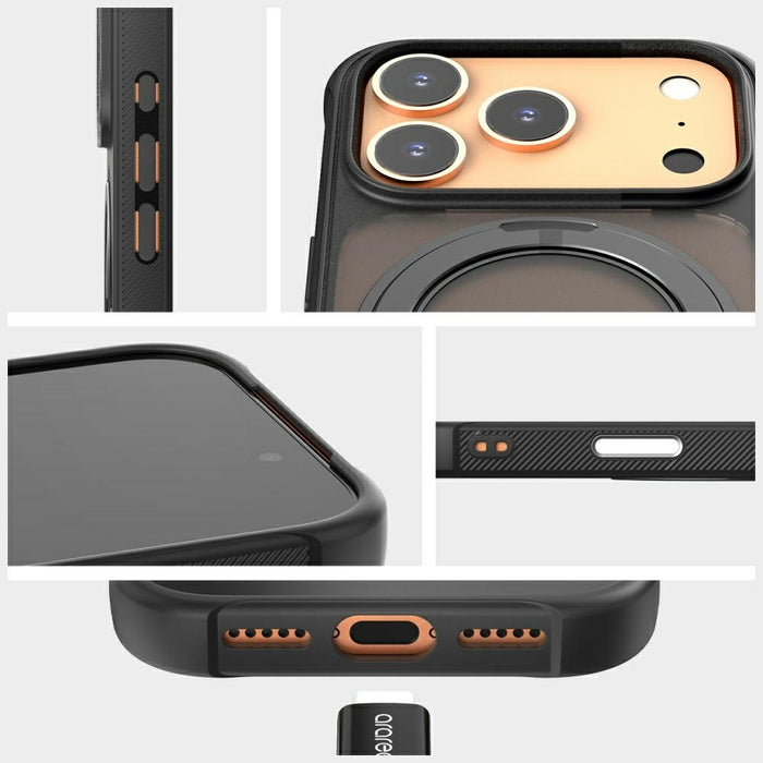 Калъф Araree Duple M Stand MagSafe за iPhone 17 Pro, черен