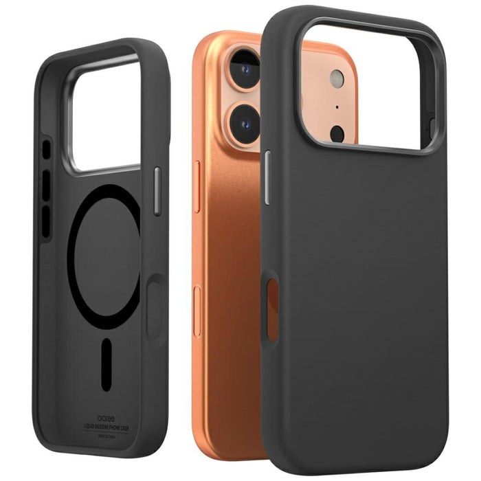 Калъф Araree Typo Skin M MagSafe за iPhone 17 Pro, черен