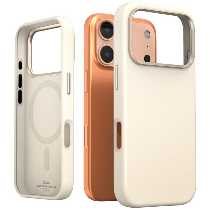 Калъф Araree Typo Skin M MagSafe за iPhone 17 Pro, stone