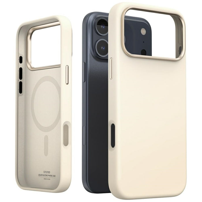 Калъф Araree Typo Skin M MagSafe за iPhone 17 Pro Max, stone