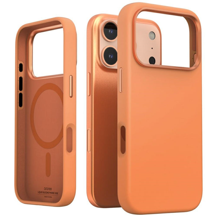 Калъф Araree Typo Skin M MagSafe за iPhone 17 Pro, оранжев