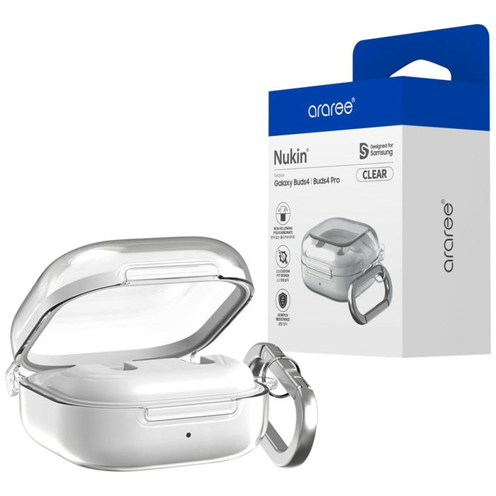 Калъф Araree Nukin за Galaxy Buds 4 / Buds 4 Pro, прозрачен