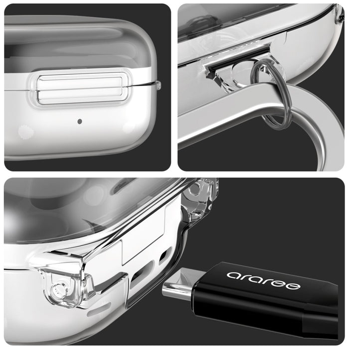Калъф Araree Nukin за Galaxy Buds 4 / Buds 4 Pro, прозрачен