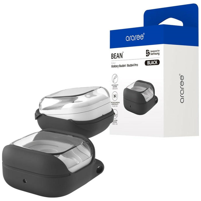 Калъф Araree Bean за Galaxy Buds 4 / Buds 4 Pro, черен