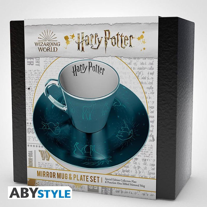 Комплект ABYSTYLE HARRY POTTER Mirror mug &amp; plate set Patronus, Чаша, Подложка
