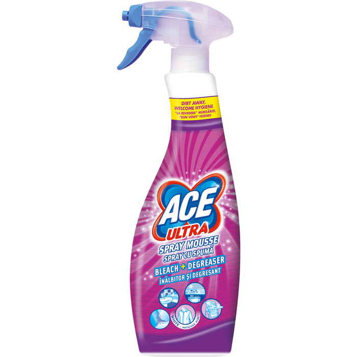 ОБЕЗМАСЛИТЕЛ С БЕЛИНА 700ML ACE SPRAY MOUSSE