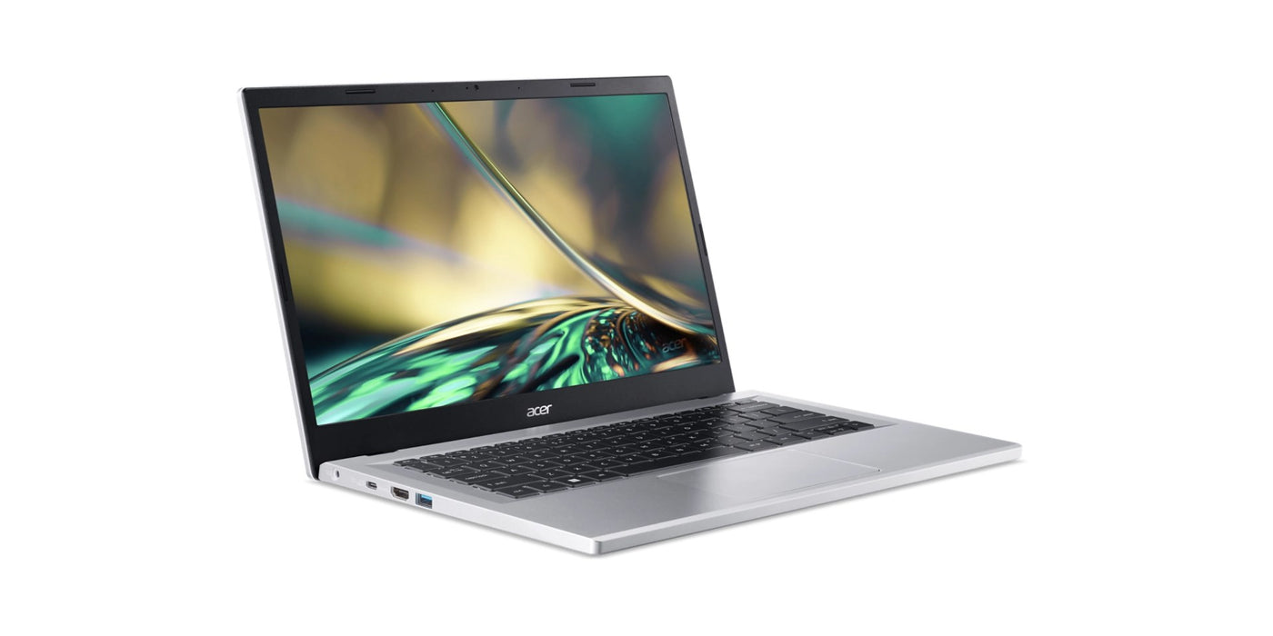 Acer Aspire 3 A314-36P-3772 Intel Core i3 N-series i3-N305 Лаптоп 35,6 cm (14") Full HD 8 GB LPDDR5-SDRAM 256 GB SSD Wi-Fi 6 (802.11ax) Windows 11 Home Silver Ново преопаковане/преопаковане