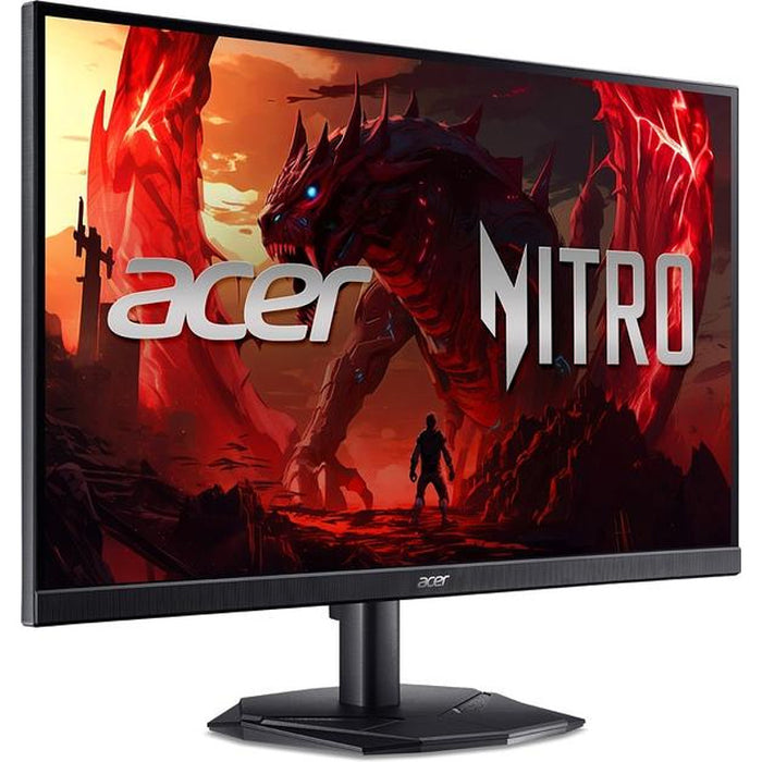 Acer Nitro KG272KL1bmiipx, 27'' UHD (3840x2160) IPS, ZeroFrame, 144Hz (DFR), 0.5ms (GTG мин.), HDR10, FreeSync, 250nits, 2xHDMI, високоговорители, DP, аудио изход, VisionCare, енергиен клас F, черен, 2Y