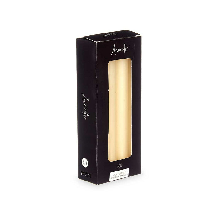 Комплект Свещи Acorde 126-B-AR 126-B-AR Сметана 2 x 2 x 20 cm 8,5 x 21 x 4,5 cm (12 броя)