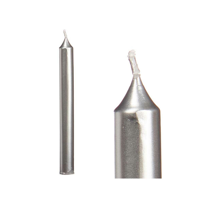 Комплект Свещи Acorde 126-E-AR 126-E-AR Сребрист 2 x 2 x 20 cm 8,5 x 20,5 x 4,5 cm 9 x 21 x 4,5 cm (12 броя)
