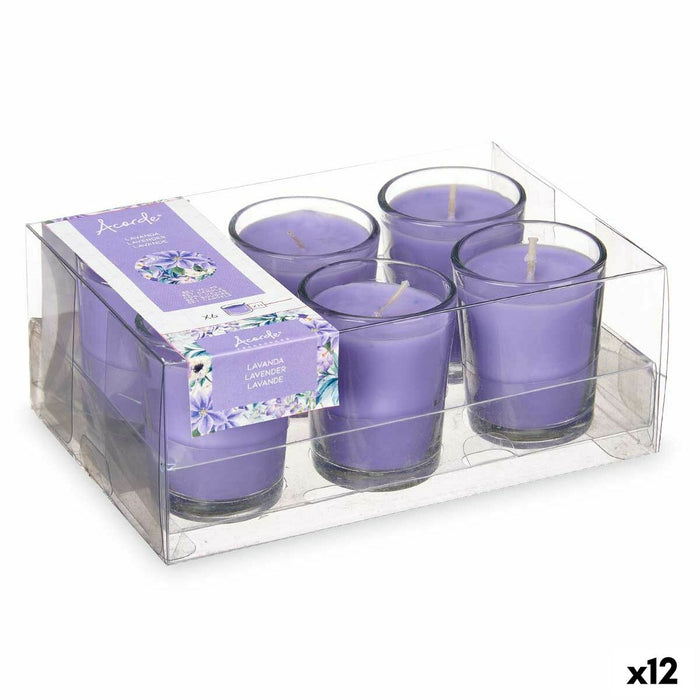 Комплект Ароматни Свещи Acorde 48-B-AR 48-B-AR Лавандула Чаша (12 броя)