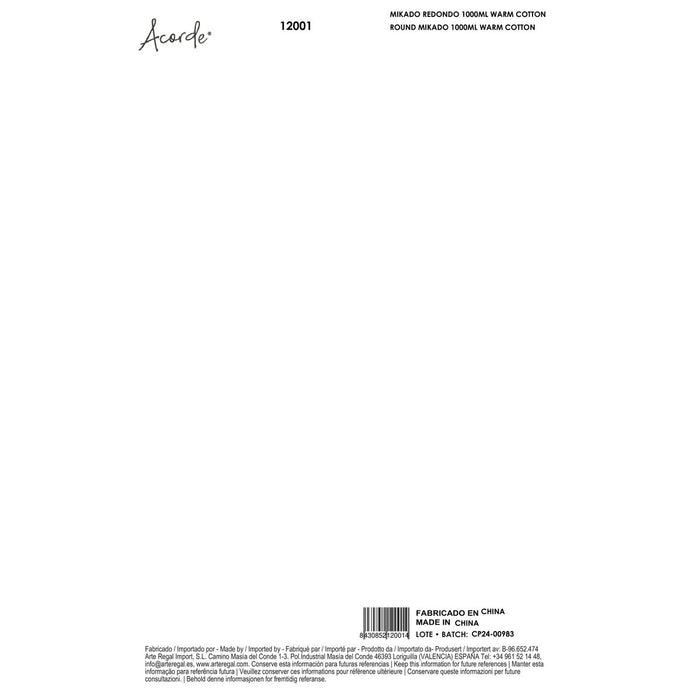 Ароматизирани Пръчици Acorde WARM COTTON 1 L (4 броя)