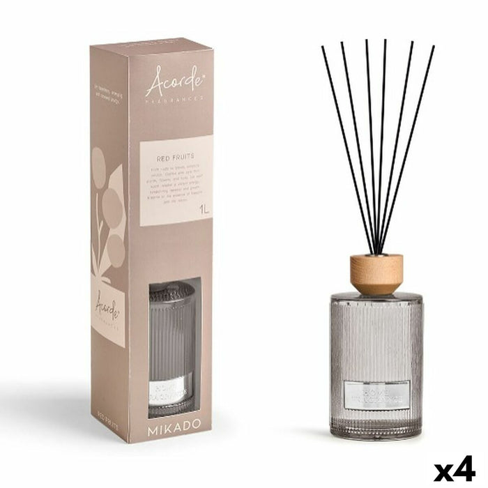 Ароматизирани Пръчици Acorde RED FRUITS 1 L (4 броя)