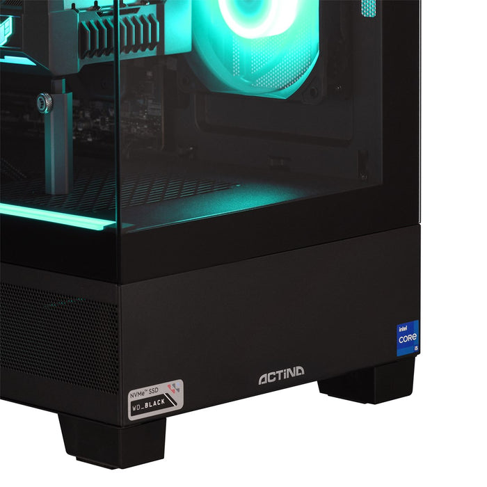 Actina 5901443383086 PC Intel® Core™ i5 i5-14600KF 32 GB DDR5-SDRAM 1 TB SSD NVIDIA GeForce RTX 4070 Ti Super Midi Tower Черен