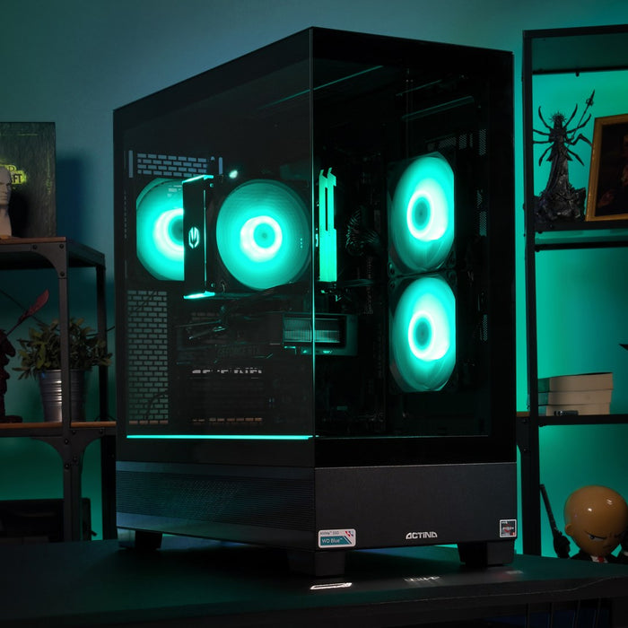 Actina 5901443383697 PC AMD Ryzen™ 5 7600 32 GB DDR5-SDRAM 1 TB SSD NVIDIA GeForce RTX 4070 Ti Super Midi Tower черен