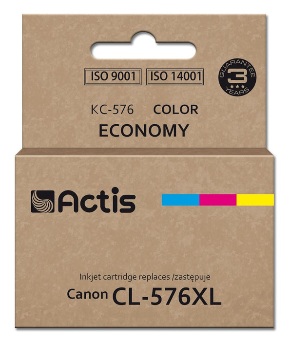 Actis KC-576 Мастило за принтер Canon, резервно Canon CL-576XL; Върховен; 15 ml; цвят: циан, жълто, магента