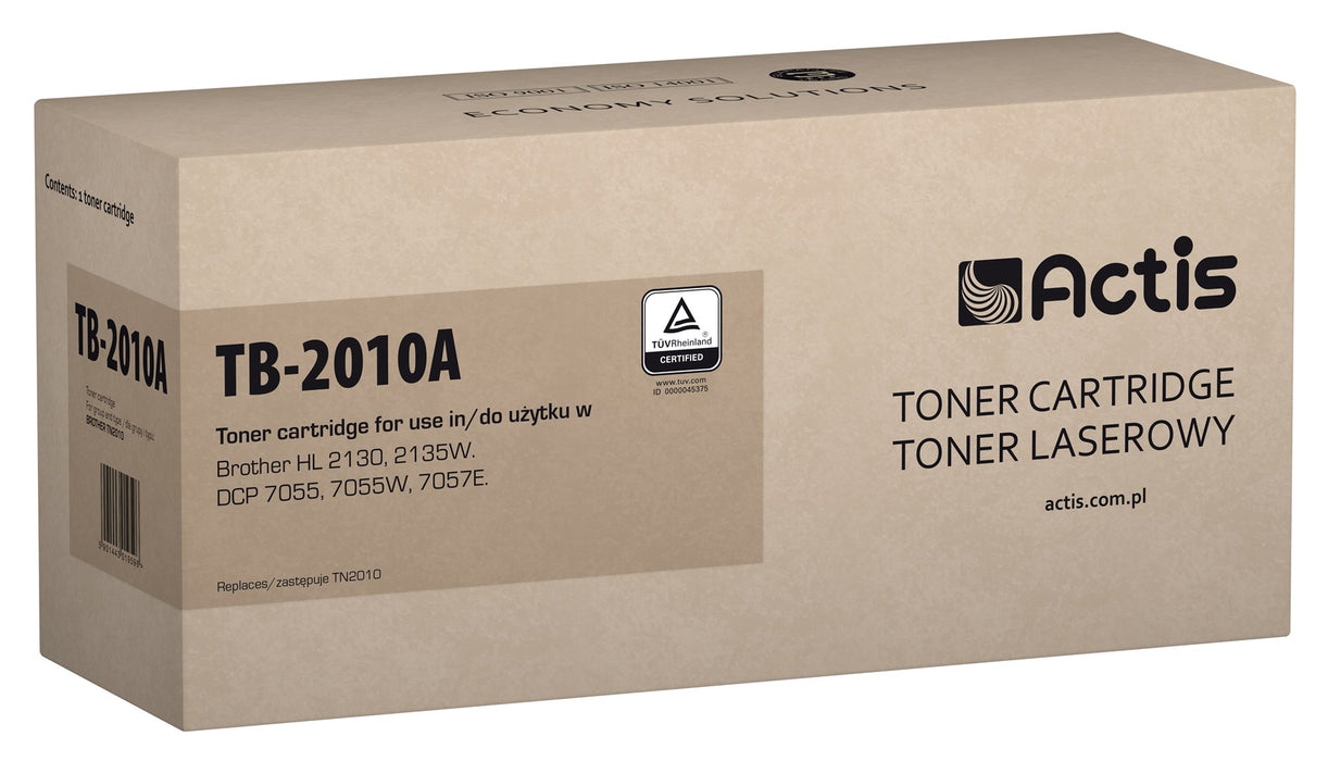 Тонер Actis TB-2010A (заместител за Brother TN2010; стандартен; 1000 страници; черен)
