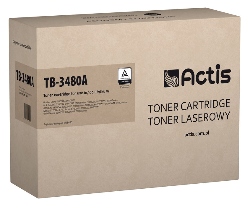 Тонер Actis TB-3480A (заместител за Brother TN-3480; стандартен; 8000 страници; черен)