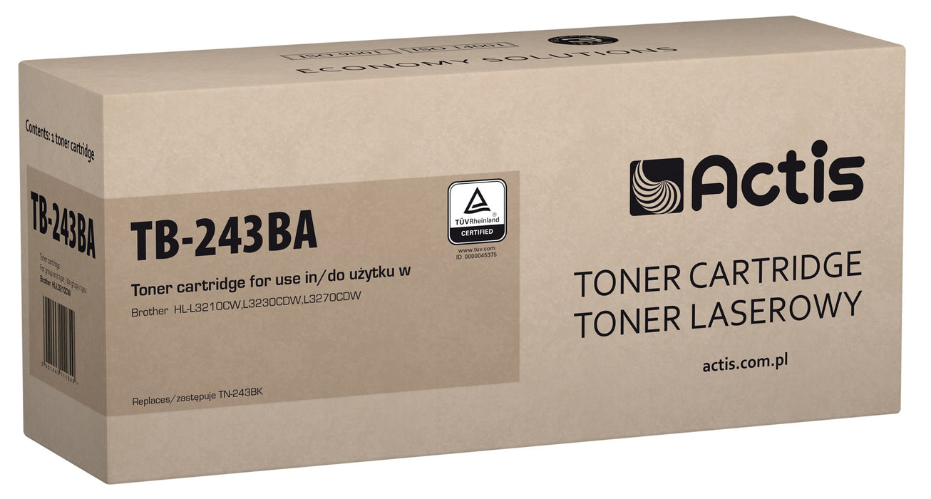 Тонер Actis TB-243BA (заместител за Brother TN-243BK; стандартен; 1000 страници; черен)