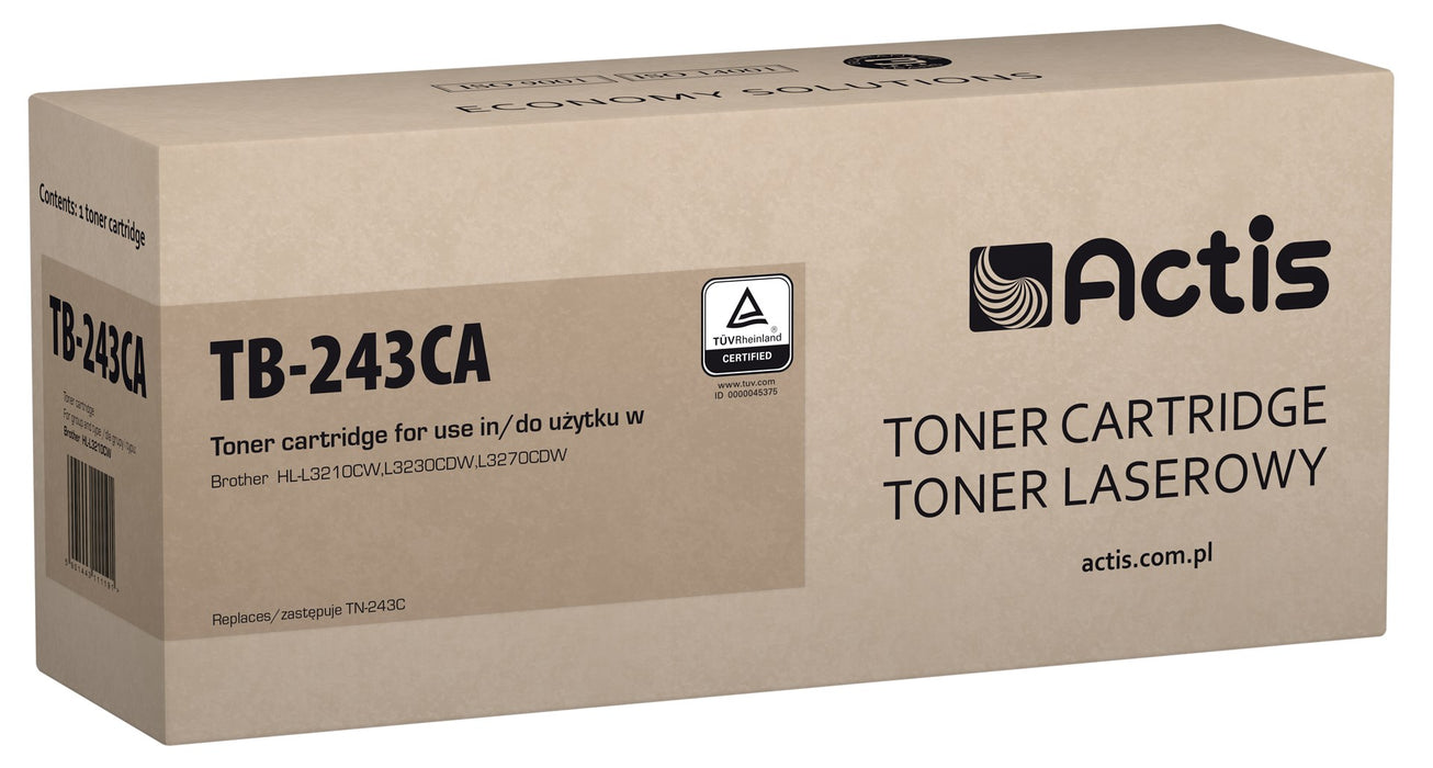 Тонер Actis TB-243CA (заместител за Brother TN-243C; стандартен; 1000 страници; циан)