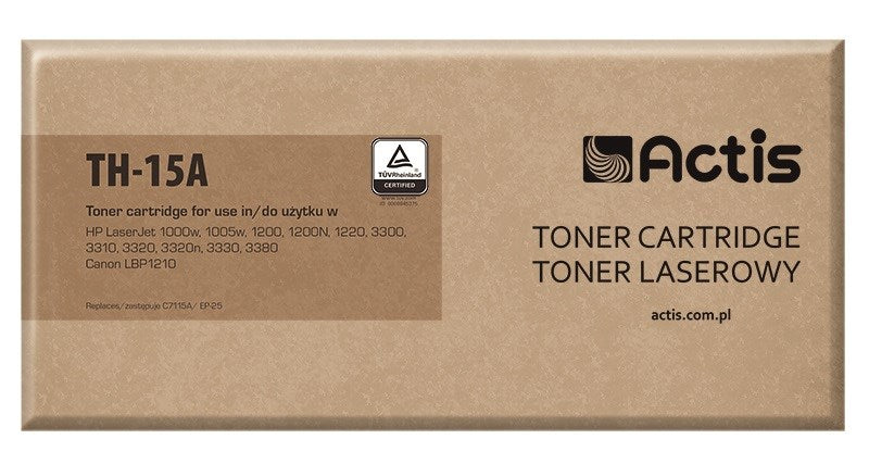 Тонер Actis TH-15A (заместител за HP 15A C7115A, Canon EP-25; стандартен; 2500 страници; черен)
