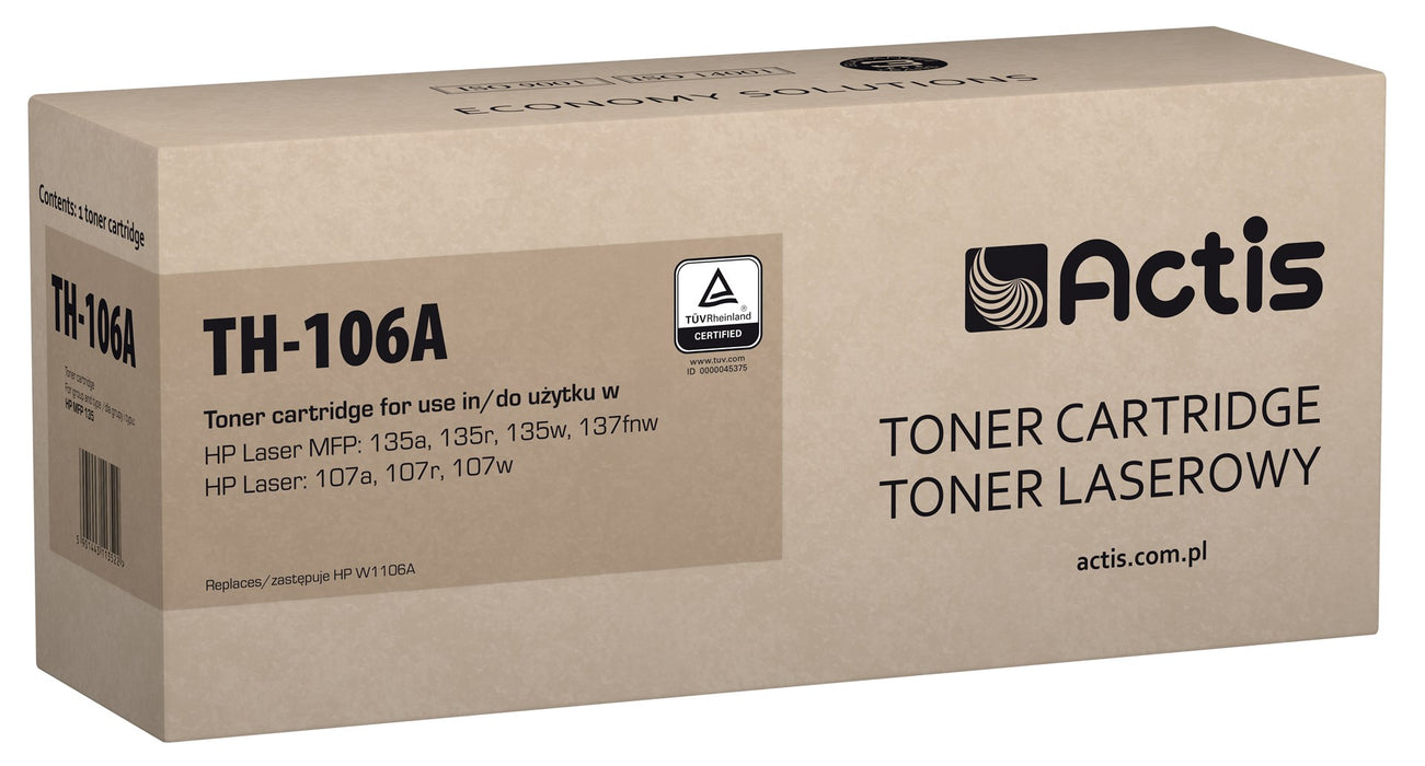 Тонер Actis TH-106A (заместител за HP 106A W1106A; стандартен; 6000 страници; черен)