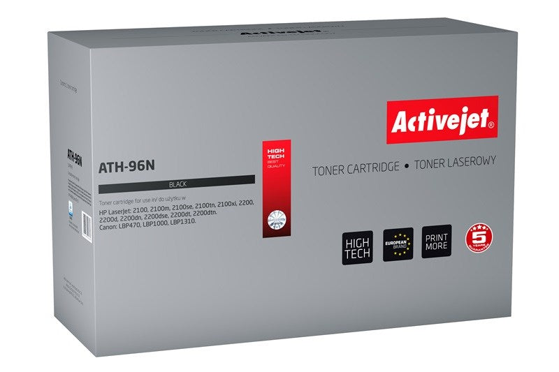 Тонер Activejet ATH-96N (заместител за HP 96A C4096A, Canon EP-32; Supreme; 5700 страници; черен)
