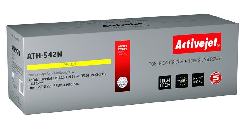 Тонер Activejet ATH-542N (заместител за HP 125A CB542A, Canon CRG-716Y; Supreme; 1600 страници; жълт)