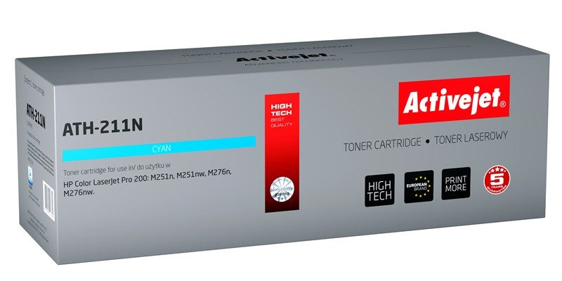 Тонер Activejet ATH-211N (заместител за HP 131A CF211A, Canon CRG-731C; Supreme; 1800 страници; циан)