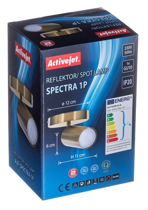 Activejet SPECTRA единична златна таванна лампа GU10 за хол