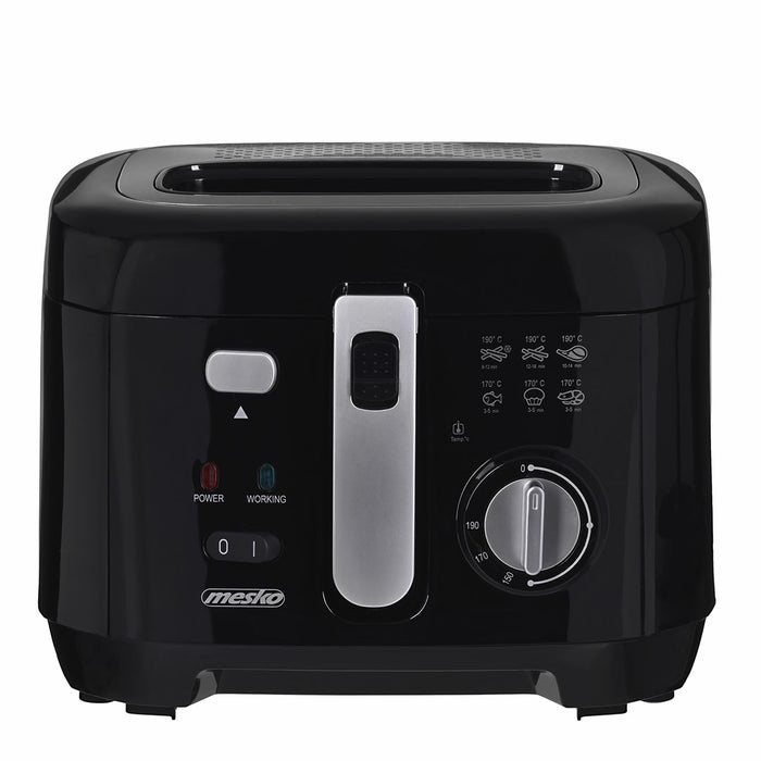 Фритюрник Mesko Home MS 4908 Единичен 2.5 L Самостоятелен 1800 W Фритюрник Черен, Сив