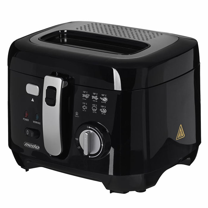 Фритюрник Mesko Home MS 4908 Единичен 2.5 L Самостоятелен 1800 W Фритюрник Черен, Сив