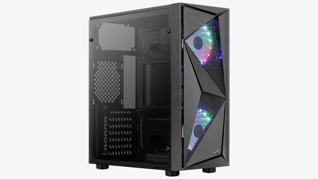 Aerocool Glider Cosmo-A-BK-v2 Midi Tower Черен