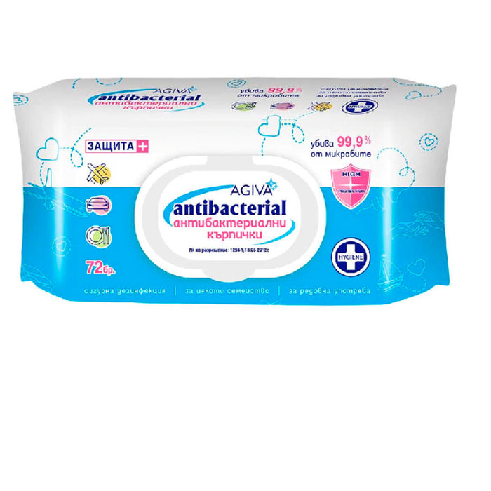 МОКРИ КЪРПИ ANTIBACTERIAL 72 Б AGIVA