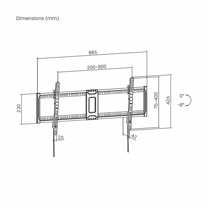 Поставка за телевизор Aisens WT100T-367 43" 100" 75 Kg