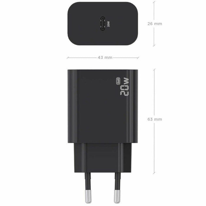 Зарядно за стена Aisens A110-0939 Черен 20 W