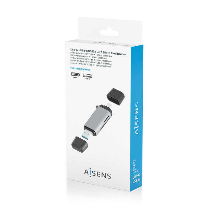 Четец за карти Aisens ASCR-2AC11-GR Сив