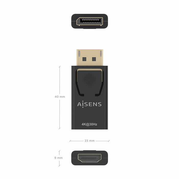 Адаптер за DisplayPort към HDMI Aisens A125-0949 Черен