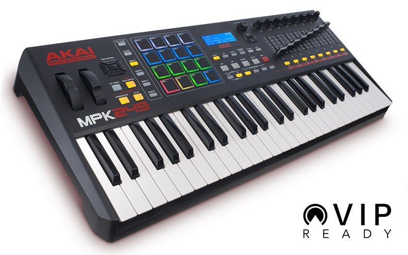 AKAI MPK 249 Контролна клавиатура Пад контролер MIDI USB RGB Черен