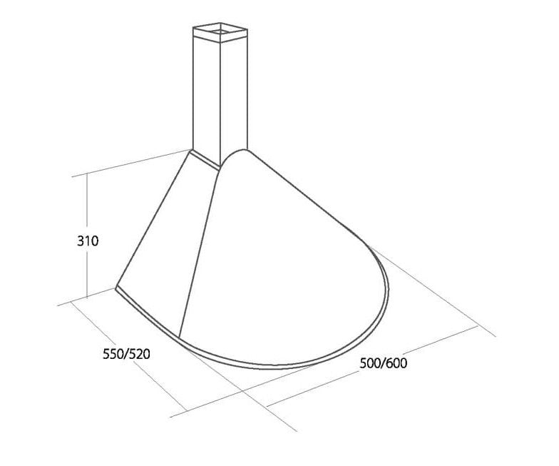 Комин кухненски аспиратор Akpo WK-5 Rondo Turbo 60 Inox