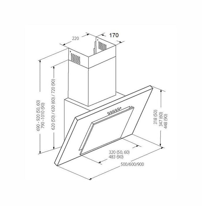 AKPO WK-4 NERO 2.0 60 бял T300 линеен LED/контролен капак