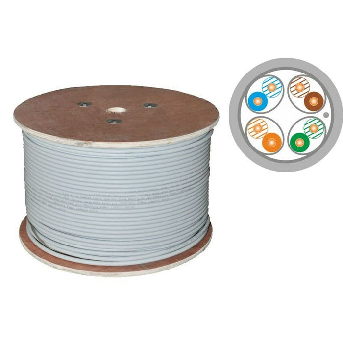 FTP категория 6 твърд мрежови кабел Alantec KIFF6ALSOH500D Сив 500 m