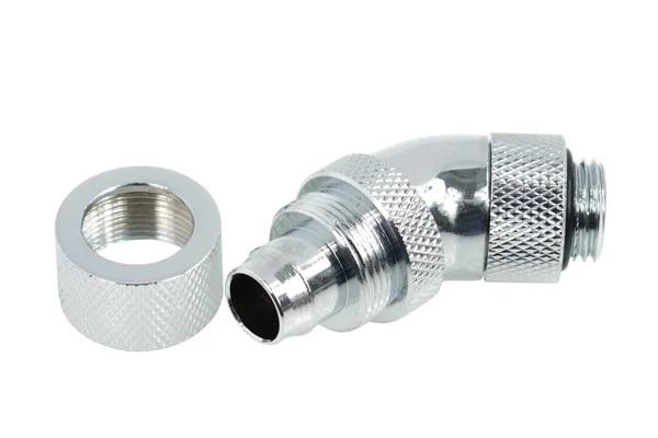 Компресионен фитинг Alphacool HF, 13/10 - G1/4, 45&deg;, Въртящ се, Хром