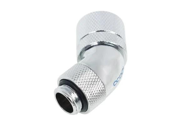 Компресионен фитинг Alphacool HF, 13/10 - G1/4, 45&deg;, Въртящ се, Хром