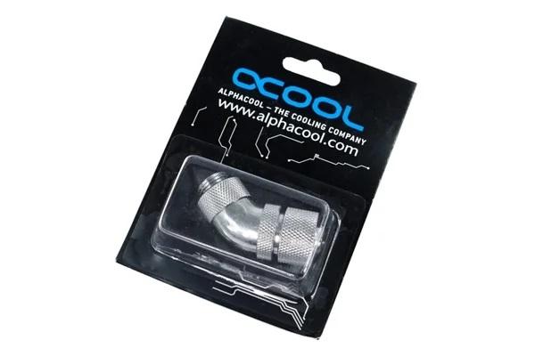 Компресионен фитинг Alphacool HF, 13/10 - G1/4, 45&deg;, Въртящ се, Хром
