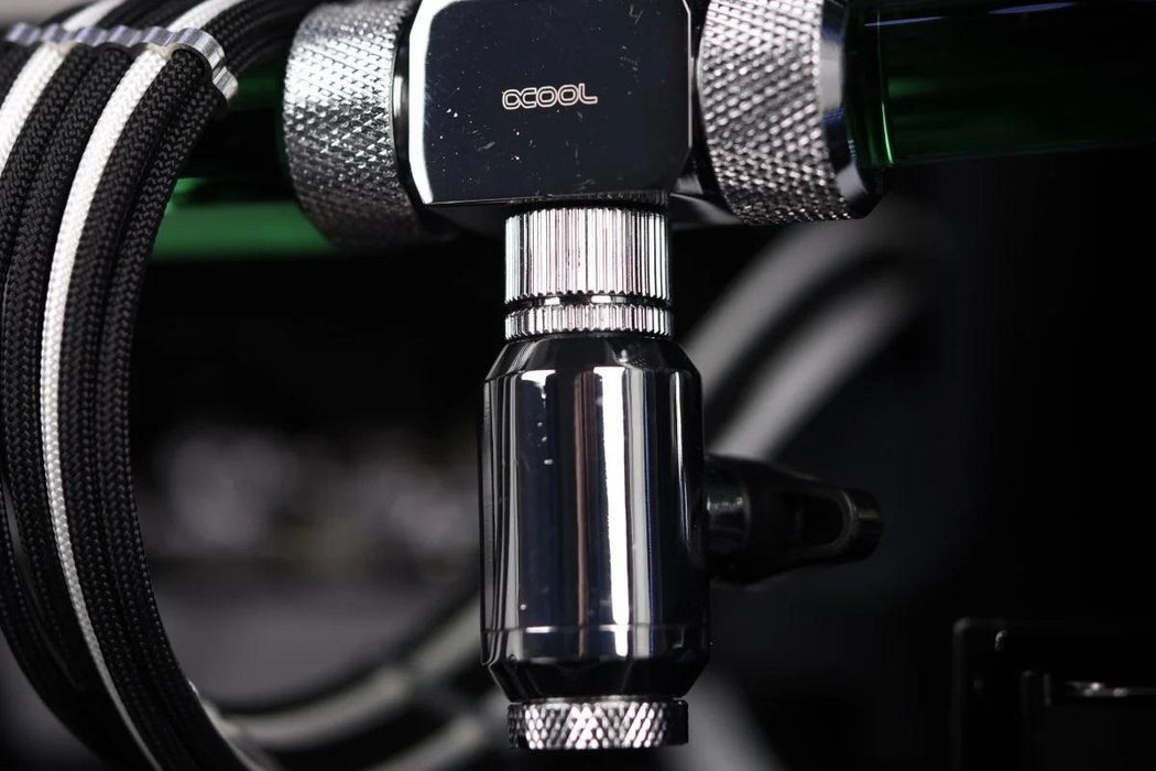 Сферичен кран Alphacool, Вътрешна резба G1/4, Черен мат