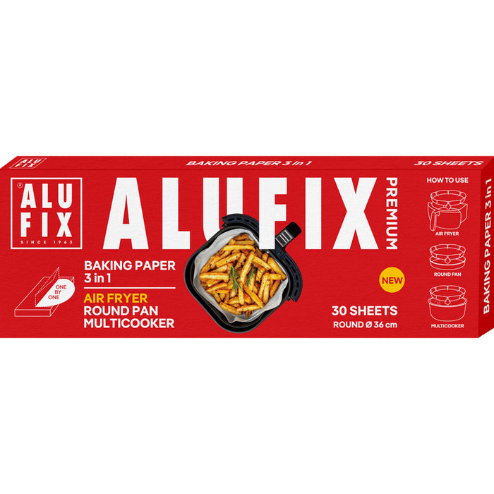 ХАРТИЯ ЗА ПЕЧЕНЕ В AIR FRYER КРЪГЛИ Ф36 CM 30 БР ALUFIX